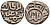 Индия 2 гани 1266-1287 AD Делийский Султанат, Ghiyath al-Din Balban биллон 192-722
