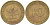 ФРГ 10 пфеннигов 1950 F KM 108, J. 383 сталь плакированная латунью 53-1057