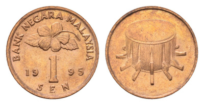 Малайзия 1 сен 1995 KM 49 сталь плакированная бронзой UNC 4614-718