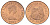 Джерси 2 пенса 1983 Елизавета II (1952-2022), Сент-Хелиер KM 55 бронза UNC 4666-724