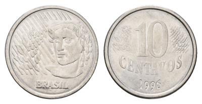 Бразилия 10 сентаво 1996 KM 633 нержавеющая сталь 4686-711