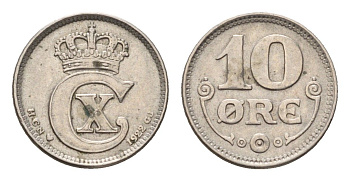 Дания 10 эре 1922 KM 818a медно-никель 3996-1157