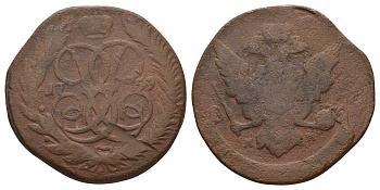 Россия 5 копеек 1759 ММ, Елизавета (1741-1762) Биткин 388 R медь 1103-10-12