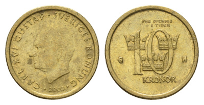 Швеция 10 крон 2003 Карл XVI Густав (1973-) KM 895 нордик 4642-624