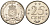 Нидерландские Антилы 25 центов 1971 Юлиана (1948-1980) KM 11 никель 4564-466