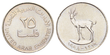 ОАЭ 25 филсов 1998 KM 4 медно-никель UNC 4697-1061