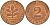 ФРГ 2 пфеннига 1981 G J.381a, KM 106a сталь плакированная медью    4598-858