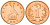 Зимбабве 1 цент 1995 птица-идол KM 1a сталь плакированная бронзой UNC 4615-1142