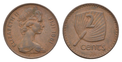 Фиджи 2 цента 1981 KM 28 бронза 4697-711