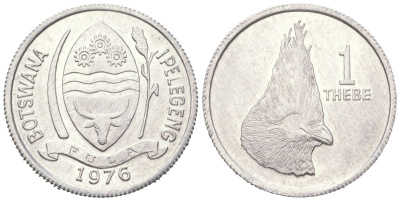 Ботсвана 1 тхебе 1976 KM 3 алюминий UNC 4611-563