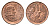 ЮАР 1 цент 1966 Ян ван Рибек (1619-1677), Suid Africa, легенда на африкаанс, капские воробьи KM 65.2 бронза aUNC 4690-962