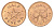 Гана 1/2 песевы 1967 KM 12 бронза UNC 4668-614