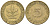 ФРГ 5 пфеннигов 1950 D KM 107 сталь плакированная латунью 4567-347