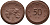 Саксония 50 пфеннигов 1921 виноград и лопата J. N 54 фарфор 1094-5-82