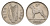 Ирландия 6 пенсов 1956 собака, ирландский волкодав KM 13a медно-никель 3851-1254