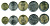 Колумбия лот из 5 монет 2007-2008 (20, 50, 100, 200, 500 песо) UNC M79-06