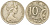 Австралия 10 центов 1973 Елизавета II (1952-), птица лирахвост KM 65 медно-никель 3457-643