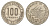 Чад 100 франков 1971 KM 2 никель 4646-542