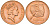 Фиджи 2 цента 2001 KM 50a цинк плакированный медью UNC 4614-839