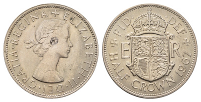 Великобритания 1/2 кроны 1967 Елизавета II (1952-2022) KM 907, Spink 4145 медно-никель 221-1121