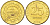 Филиппины 25 сентимо 2004  KM 271а латунь  UNC  4115-427