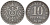 ГЕРМАНИЯ 10 ПФЕННИГОВ 1916 A KM 20, J. 298 железо 175-224