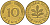 ФРГ 10 пфеннигов 1990 F KM 108, J. 383 сталь плакированная латунью 4171-1037