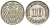 Германия 10 пфеннигов 1912 J KM 12, Jager 13, Weege 8 медно-никель 219-226