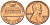 США 1 ЦЕНТ 1974 D, ЛИНКОЛЬН KM 201 медь цинк 188-269