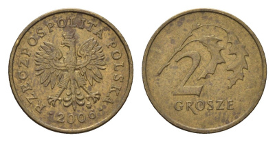 Польша 2 гроша 2006 Y 277 марганец латунь 4684-957
