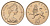 Великобритания 10 пенсов 1976 Елизавета II (1952-2022) KM 912, Spink 4231 (F1) медно-никель UNC 4675-646