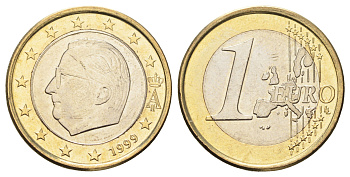 Бельгия 1 евро 1999 Альберт II (1993-2013) KM 230 биметалл UNC 4654-653