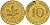 ФРГ 10 пфеннигов 1993 D J. 383, KM 108 сталь плакированная латунью    4603-646