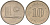 Малайзия 10 сенов 1976 здание Парламента KM 3 медно-никель 4588-1015