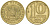 КАЗАХСТАН 10 ТЕНГЕ 2000 KM 25 латунь 4547-1119