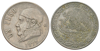 Мексика 1 песо 1972 Хосе Мария Морелос KM 460 медно-никель 4590-735