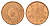 Япония 1 сен 1936 Год 11, Император Хирохито Сева (1926-1989) Y 47 бронза UNC 4695-945