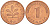 ФРГ 1 ПФЕННИГ 1990 J KM 105, J.380 сталь плакированная медью 4396-1542