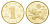 Китай 1 юань 2004 Китайский гороскоп - Год обезьяны KM 1521 латунь BU 4646-611