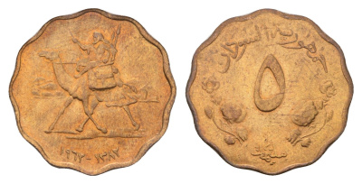 Судан 5 миллимов 1962 KM 31 бронза UNC 08-1315