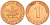 ФРГ 1 ПФЕННИГ 1975 J KM 105, J.380 сталь плакированная медью 4532-1264