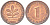 ФРГ 1 ПФЕННИГ 1986 D KM 105, J. 380 сталь плакированная медью 4181-662
