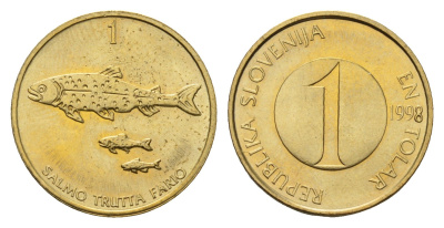 Словения 1 толар 1998 KM 4 латунь UNC 4164-137
