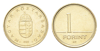 Венгрия 1 форинт 1999 KM 692 никель латунь UNC 4705-1149