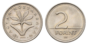Венгрия 2 форинта 1994 KM 693 медно-никель UNC 3458-738