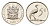 ЮАР 5 центов 1972 герб, райский журавль KM 84 никель PROOF 4690-862