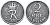 Дания 2 эре 1960 C; S, Фредерик IX (1947-1972) KM 840.2 цинк  4177-154