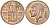 БЕЛЬГИЯ 50 САНТИМОВ 1975 BELGIQUE, БОДУЭН I (1951-1993) KM 148.1 бронза 206-217
