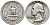 США 25 центов = квотер 1957 D, Вашингтон KM 164 серебро 4388-413