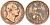 Великобритания 1 фартинг 1835 Вильгельм IV (1830-1837) KM 705, Spink 3848 медь 4543-825